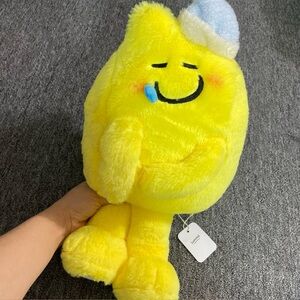 Lemon8 Sleepy Lemon Doll Plush Yellow Blue Hat  NWT Soft 15"